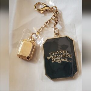 CHANEL Premiere Funfair Keychain in Gold and Black